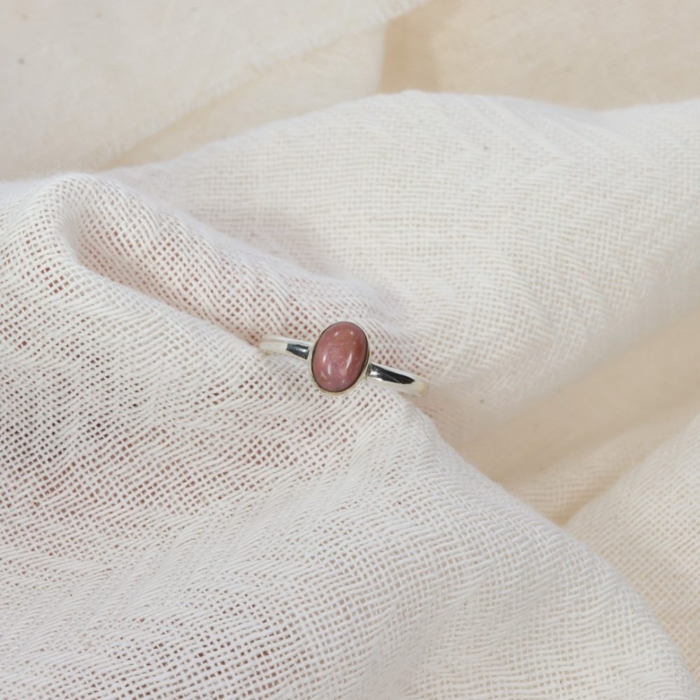 Rhodonite ring by Heidi Kjeldsen jewellery R1550 white