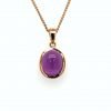 Viola Amethyst and Rose Gold Pendant by Heidi Kjeldsen Jewellery P1279 Front
