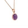 Amethyst and Rose Gold Pendant by Heidi Kjeldsen Jewellery P1279 side