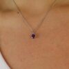 Viola Amethyst oval Pendant Heidi Kjeldsen Jewellery P1037 Model
