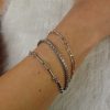 White Gold Tennis bracelet and Silver Chain bracelets Heidi Kjeldsen Jewellery BL1300 BL4104 model BL1314