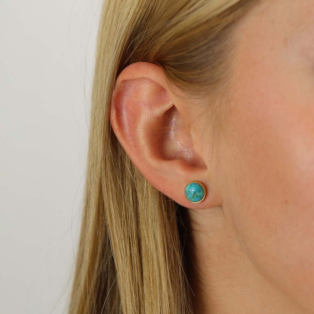 Casper Turquoise Earrings Heidi Kjeldsen jewellers ER2393 Model