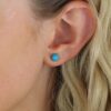 Casper Turquoise Earstuds Heidi Kjeldsen Jewellery ER1790 Model (1)