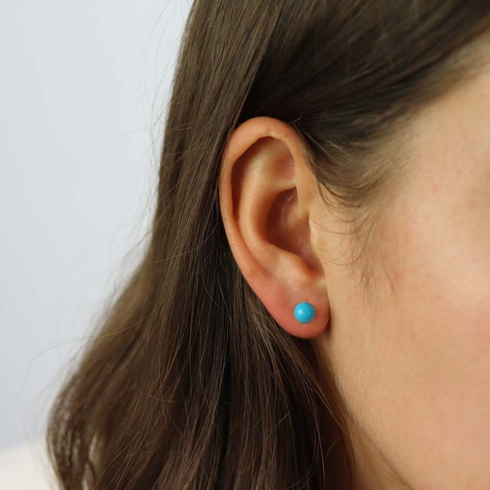 Casper turquoise Stud Earrings Heidi Kjeldsen Jewellery ER1790 model