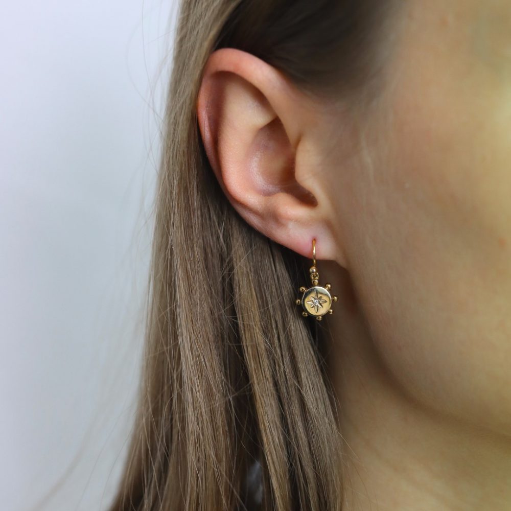 Diamond and Gold Earrings by Heidi Kjeldsen Jewellery ER2400 model