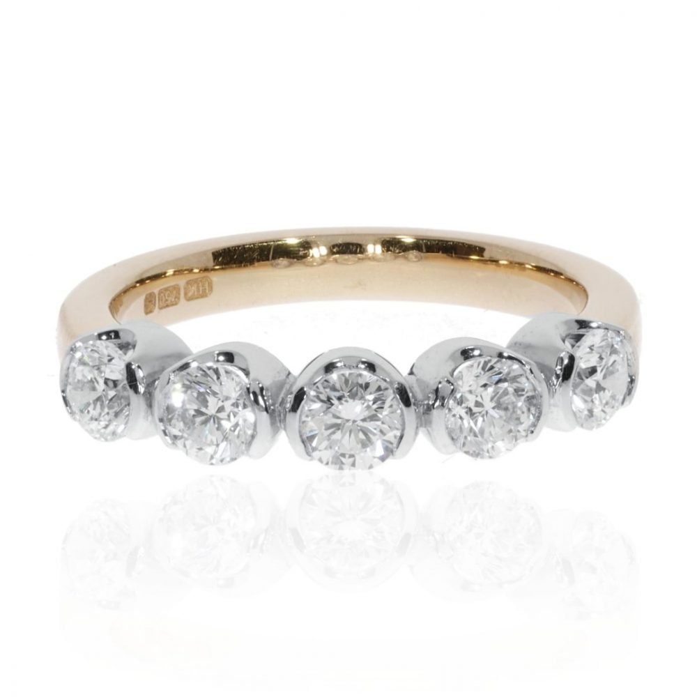 Exquisite Diamond Five Stone Ring By Heidi Kjeldsen Jewellery R1599 Front View