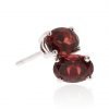 Garnet Oval and White Gold Earrings By Heidi Kjeldsen Jewellers ER2055 Stack