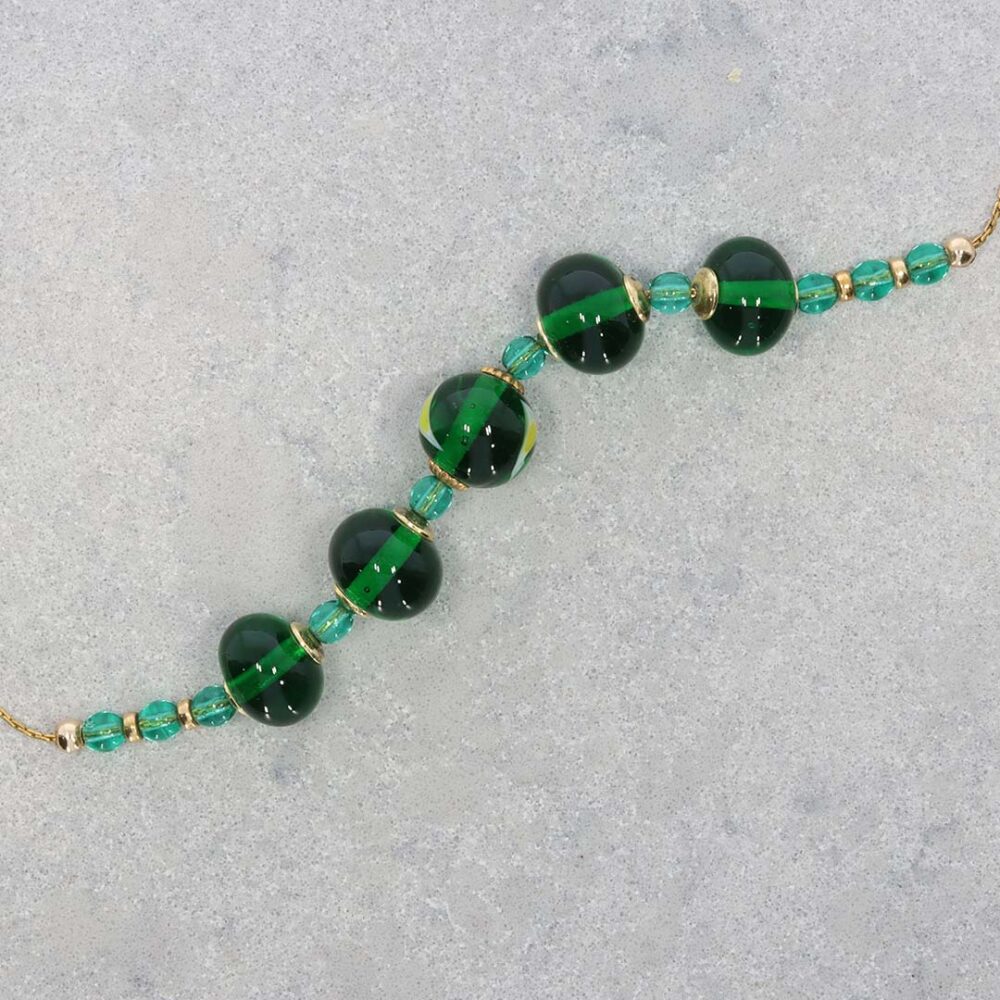 Heidi Green Yellow Glass Necklace Heidi Kjeldsen Jewellers NL1179 still