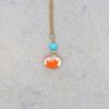 Heidi Orange Turquoise Murano Glass Pendant Heidi Kjeldsen Jewellery P1350 still
