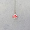 Heidi Red White Floral Murano Glass Pendant Heidi Kjeldsen Jewellery P1256 still