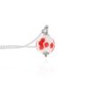 Heidi Red White Floral Murano Glass Pendant Heidi Kjeldsen Jewellery P1256 white