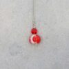 Heidi Red White Floral Murano Glass Pendant Heidi Kjeldsen Jewellery P1328 still