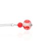 Heidi Red White Floral Murano Glass Pendant Heidi Kjeldsen Jewellery P1328 white