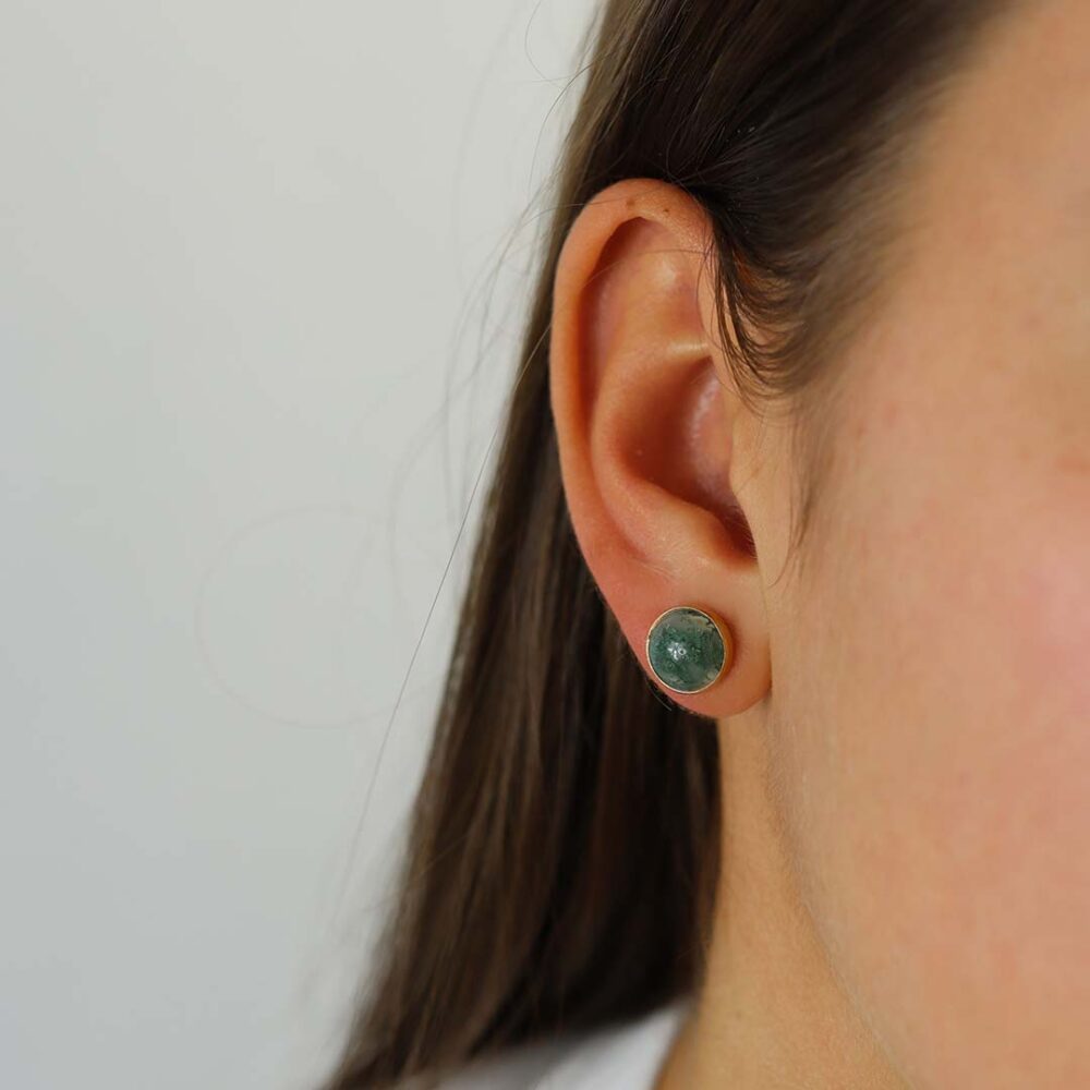 Naja Moss Agate Earrings Heidi Kjeldsen Jewellery ER2060