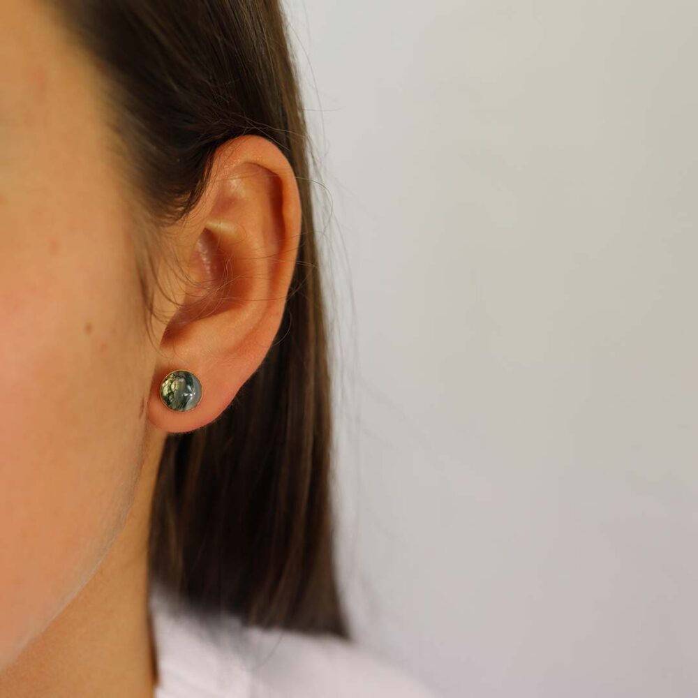 Naja Moss Agate earrings Heidi Kjeldsen Jewellery ER2396