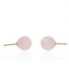 Rose Quartz and Gold studs By Heidi Kjeldsen Jewellery ER2371 Side