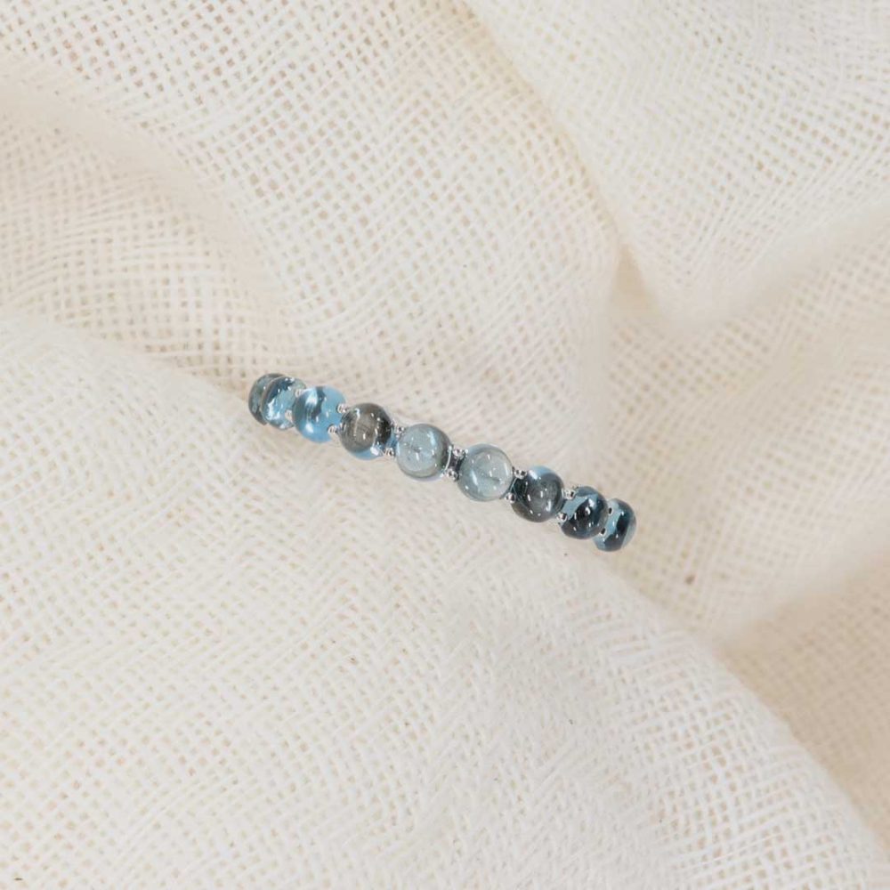 Blue Topaz Cabochon Ring by Heidi Kjeldsen Jewellers R1621 Still