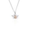 Espen Sterling Rose Gold Bee Pendant Heidi Kjeldsen Jewellery P1394 white