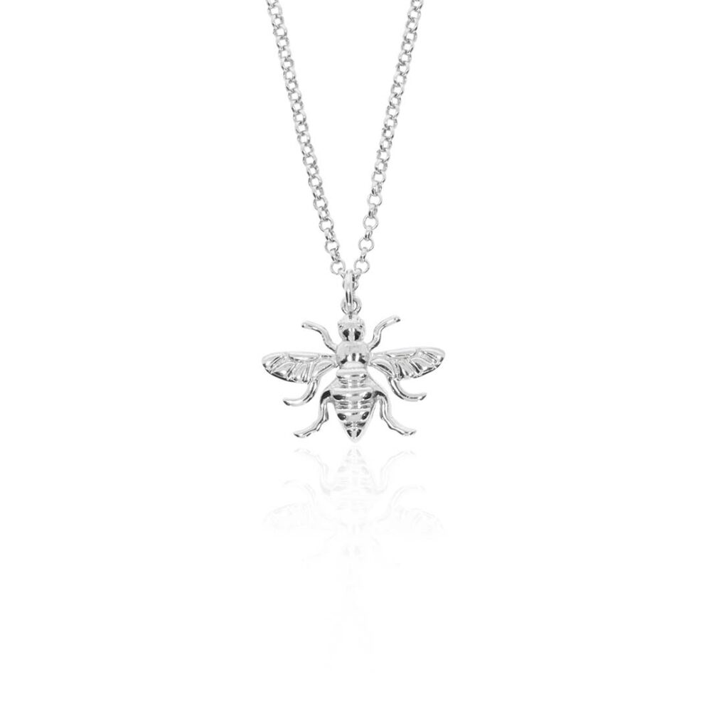 Espen Sterling Silver Bee Pendant Heidi Kjeldsen Jewellery P1391 white