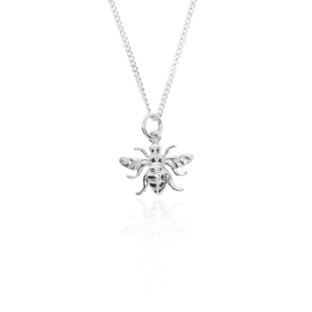 Espen Sterling Silver Bee Pendant Heidi Kjeldsen Jewellery P1396 white
