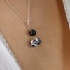 Heidi Black and White Glass Pendant Heidi Kjeldsen Jewellers P1377