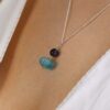 Heidi Frosted Blue Glass Pendant Heidi Kjeldsen Jewellers P1379