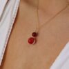 Heidi Red Glass and Agate Heidi Kjeldsen Jewellers P1385