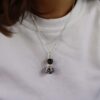 Heidi's Black white Spot Glass Pendant Heidi Kjeldsen Jewellery model p1377 2