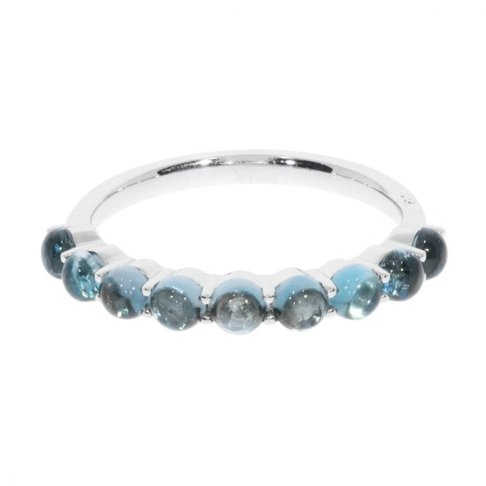 Blue Topaz Cabochon Ring by Heidi Kjeldsen Jewellers R1621 Front