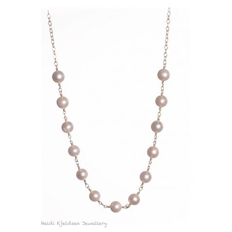 Elegant Cultured Pearl and Gold Filled Necklace by Heidi Kjeldsen Jewellers NL1240 A