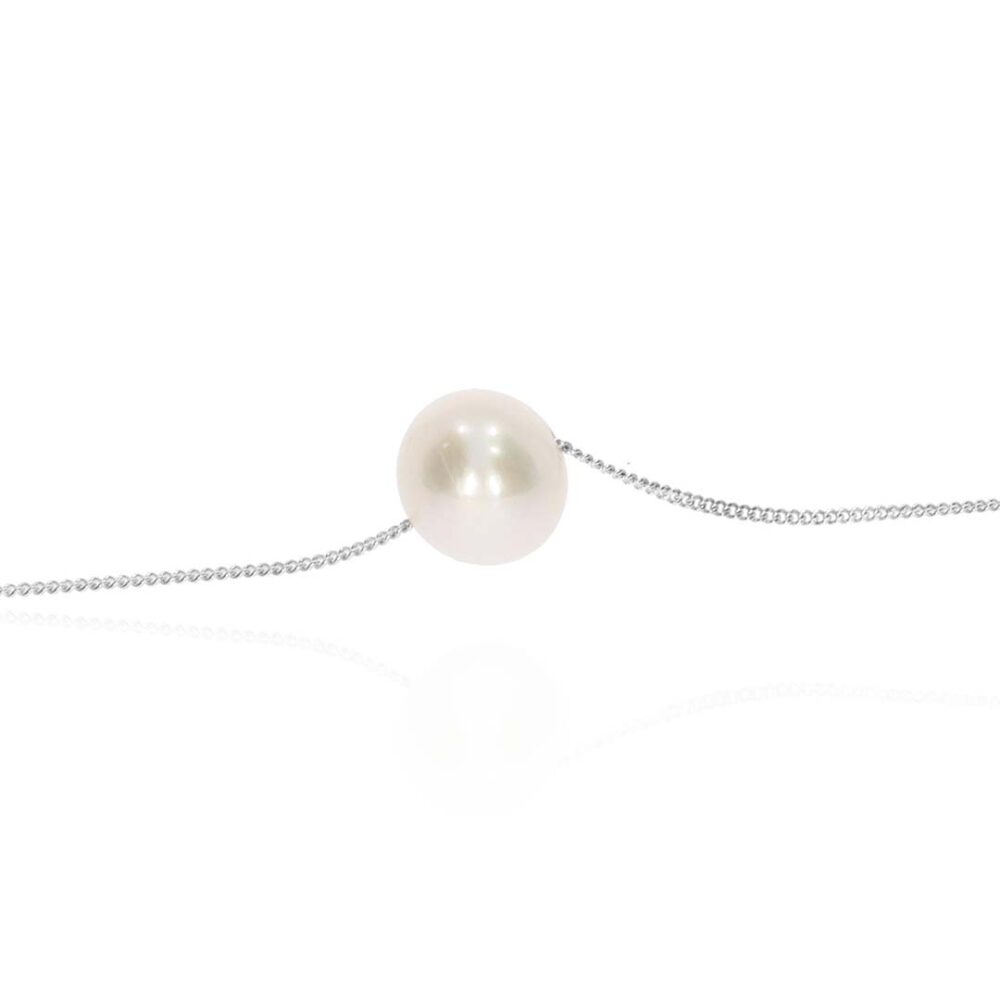 Margit Cultured Pearl Silver Necklace Heidi Kjeldsen Jewellery NL1237 white