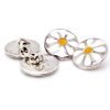 Stylish Daisy handmade sterling silver cufflinks by Heidi Kjeldsen Jewellery CL0227 A