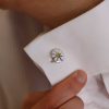 Stylish Daisy handmade sterling silver cufflinks by Heidi Kjeldsen Jewellery CL0227 model