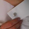 Gorgeous Daisy Sterling Silver Cufflinks by Heidi Kjeldsen Jewellers CL0226 model