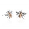 Delightful Sterling Silver and Rose Gold Plated Earrings by Heidi Kjeldsen Jewellers ER2505 Front View 2