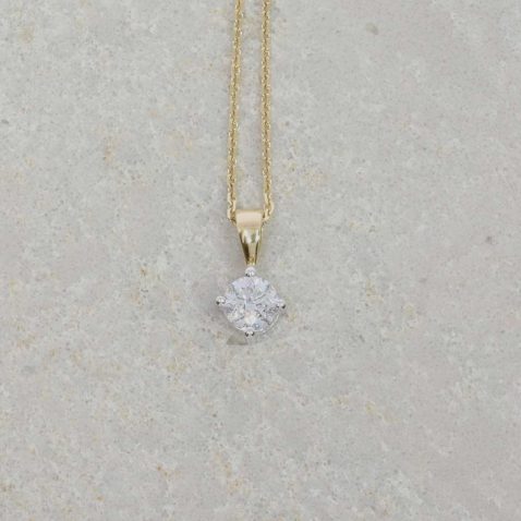 Stylish Solitaire Diamond Pendant By Heidi Kjeldsen Jewellery P1403 still