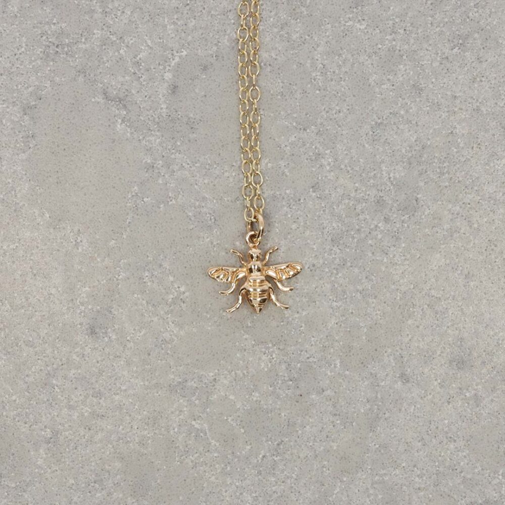 Espen Gold Bee Pendant By Heidi Kjeldsen Jewellery P1406 still