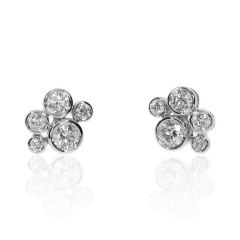 Scintillating Diamond Bubble Earrings By Heidi Kjeldsen Jewellery ER2501 front