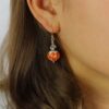 Heidi Orange Glass Earrings by Heidi Kjeldsen Jewellery ER2406 model
