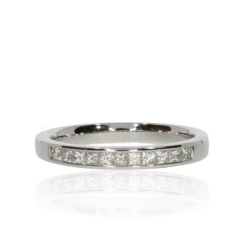 Scintillating Princess Cut Diamond Eternity Ring by Heidi Kjeldsen jewellery R1584 front view
