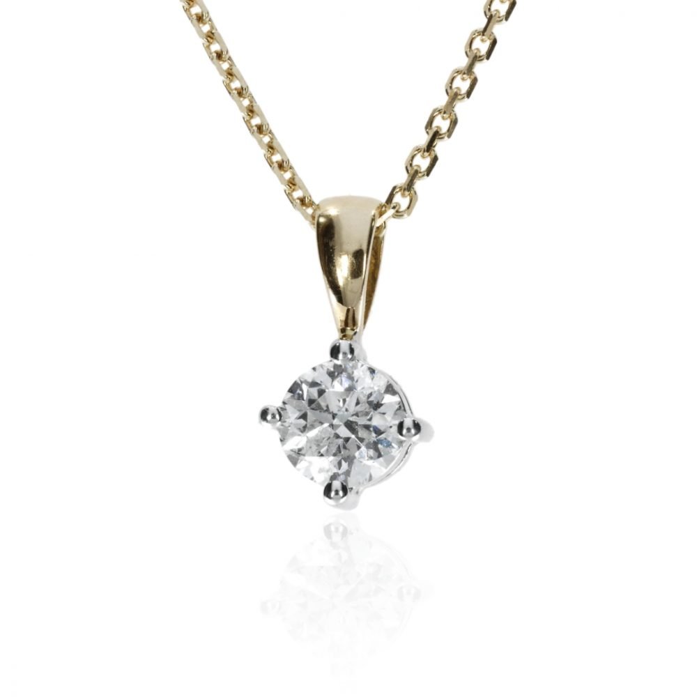 Stylish Solitaire Diamond Pendant By Heidi Kjeldsen Jewellery P1403 front