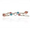 Delightful Pink and Turquoise Drop Earrings Side View by Heidi Kjeldsen Jewellers ER2514 Side