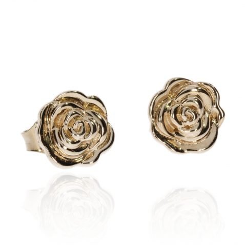 Gold Rose Earrings By Heidi Kjeldsen Jewellers