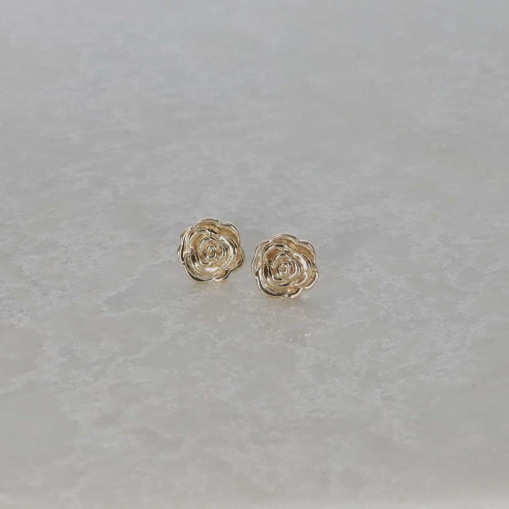 Gold Rose Earrings by Heidi Kjeldsen Jewellers ER4757 Still