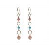 Delightful Turquoise and Pink Drop Earrings by Heidi Kjeldsen Jewellers ER2514 front