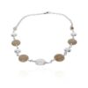 Naja Khaki Murano Glass Necklace Heidi Kjeldsen Jewellery white1 NL1263