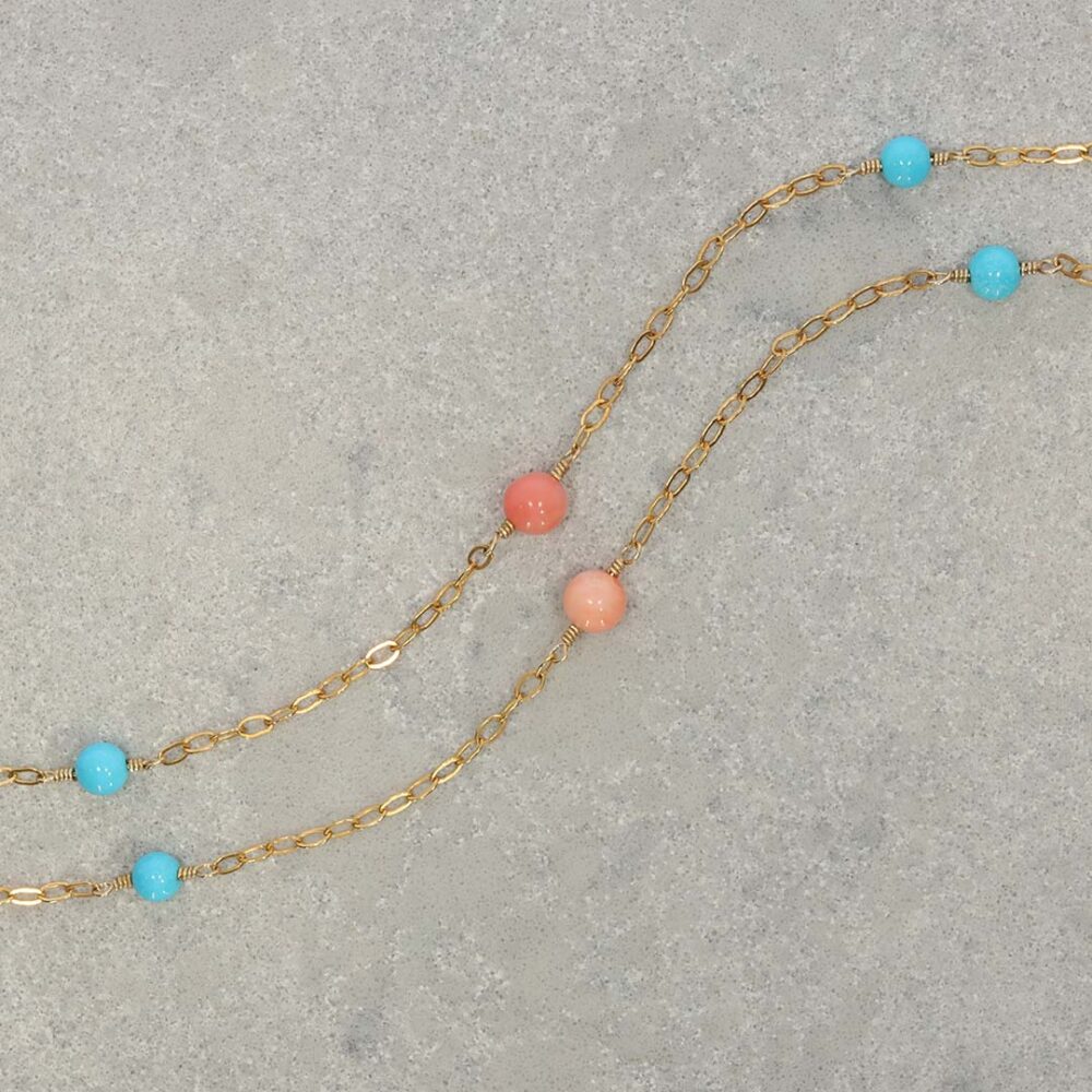 Naja Turquoise Coral Necklace Heidi Kjeldsen Jewellers NL1268 still