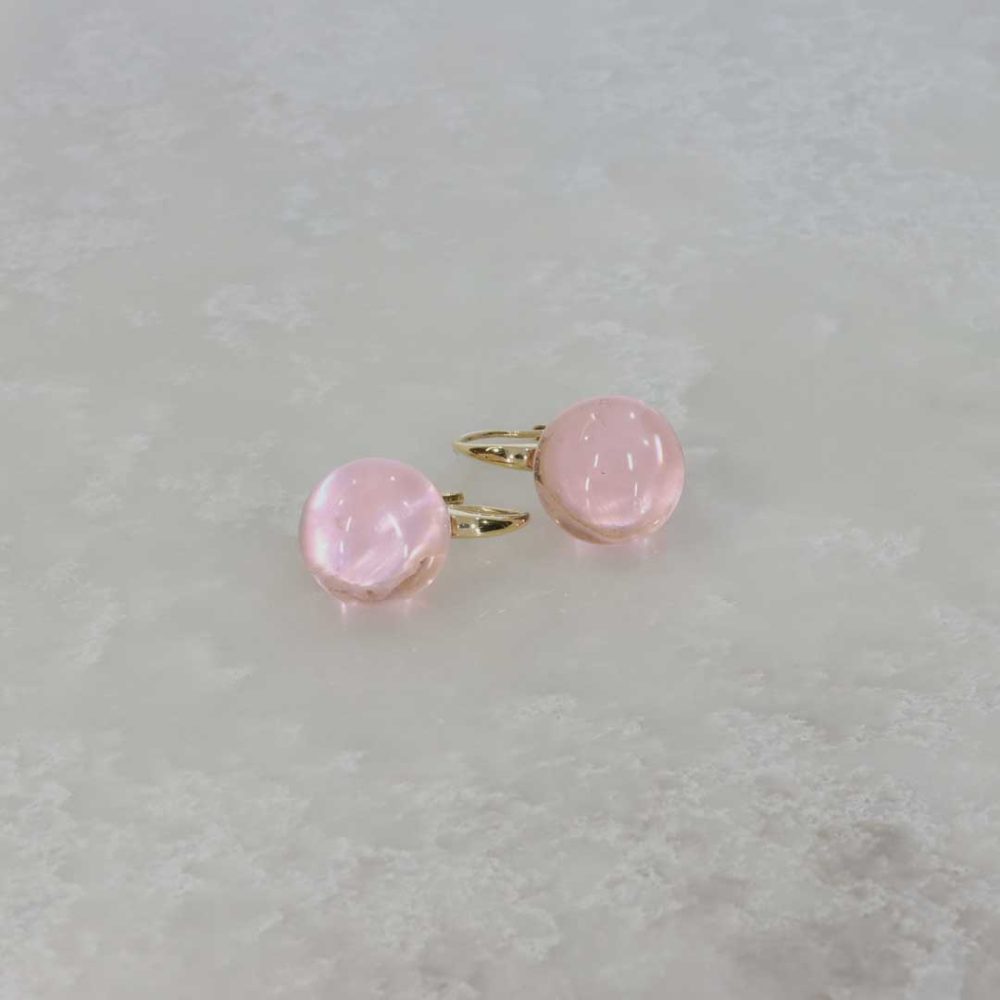 Rose Glass Drop Earrings By Heidi Kjeldsen Jewellery ER1826 Still