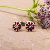 Diamond Flower Cufflinks by Heidi Kjeldsen Jewellery CL0230 still 3