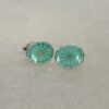 Freja Teal Enamel Cufflinks Heidi Kjeldsen Jewellery CL0236 Still
